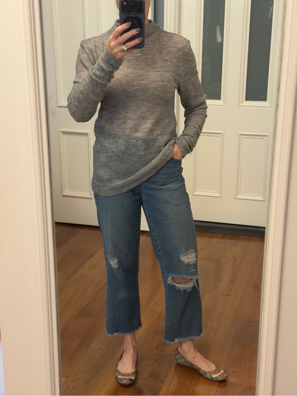 Mossimo Dutti wool blend funnel neck sweater